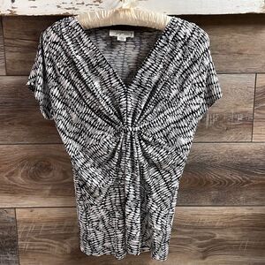 Josephine Studio Ladies Blouse, Size Petite Medium, Black and White